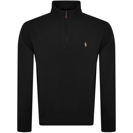Ralph Lauren Quarter Zip Sweatshirt Black Mainline Menswear